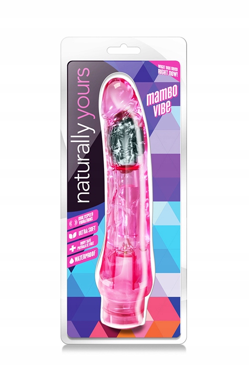 Naturally Yours Mambo Vibrating Dildo 9" - Pink