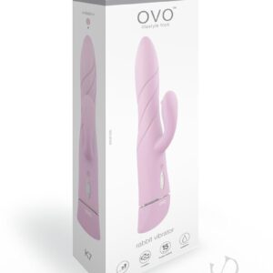 OVO K7 Twisty Silicone Rabbit Triple Motor Vibrator- Pink