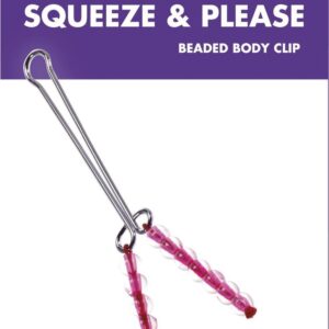 Me You Us Squeeze & Please Beaded Clit Clip Red