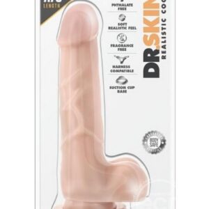 Dr. Skin Silver Collection Basic 7 Dildo 7" - Vanilla