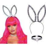 Orejas de Conejo Con Collar Brillante Leg Avenue -Bondage