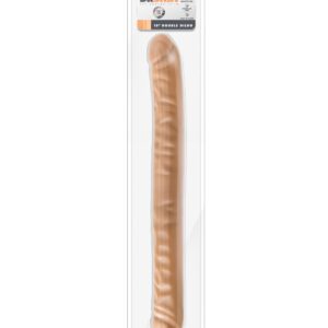 Dr. Skin Silver Collection Double Dildo 18" - Caramel