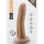 Dr. Skin Silver Collection Cock Dildo with Suction Cup 5.5" - Caramel