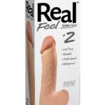 Real Feel Lifelike Toyz No. 2 Realistic Vibrating Dildo with Balls 8" - Vanilla