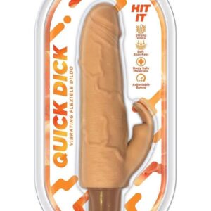 Quick Dick Hit It Vibrating Silicone Dildo - Vanilla