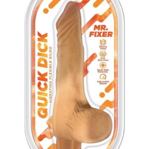Quick Dick Mr Fixer Vibrating Silicone Dildo - Vanilla