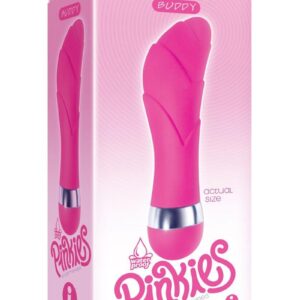 The 9's - Pinkies, Buddy Silicone Mini Vibrator 4.5" - Pink