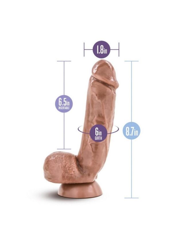 X5 Mister Grande Dildo with Balls 8.5" - Caramel - Imagen 2