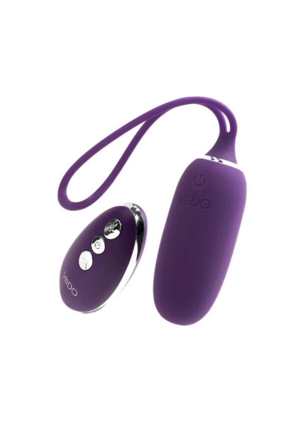 VeDO Kiwi Rechargeable Silicone Insertable Bullet Vibrator with Remote Control - Deep Purple - Imagen 2