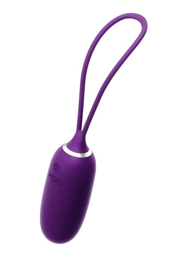 VeDO Kiwi Rechargeable Silicone Insertable Bullet Vibrator with Remote Control - Deep Purple