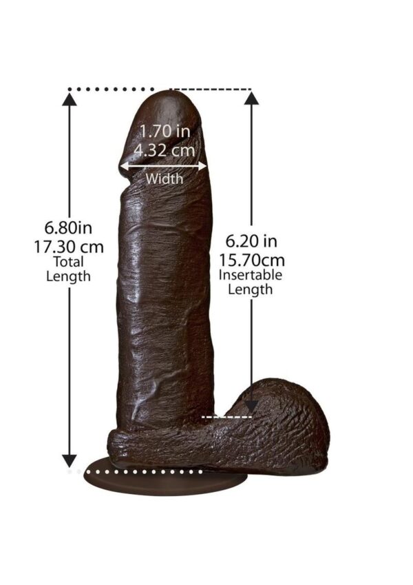 The Realistic Cock Dildo 6" - Black - Imagen 2