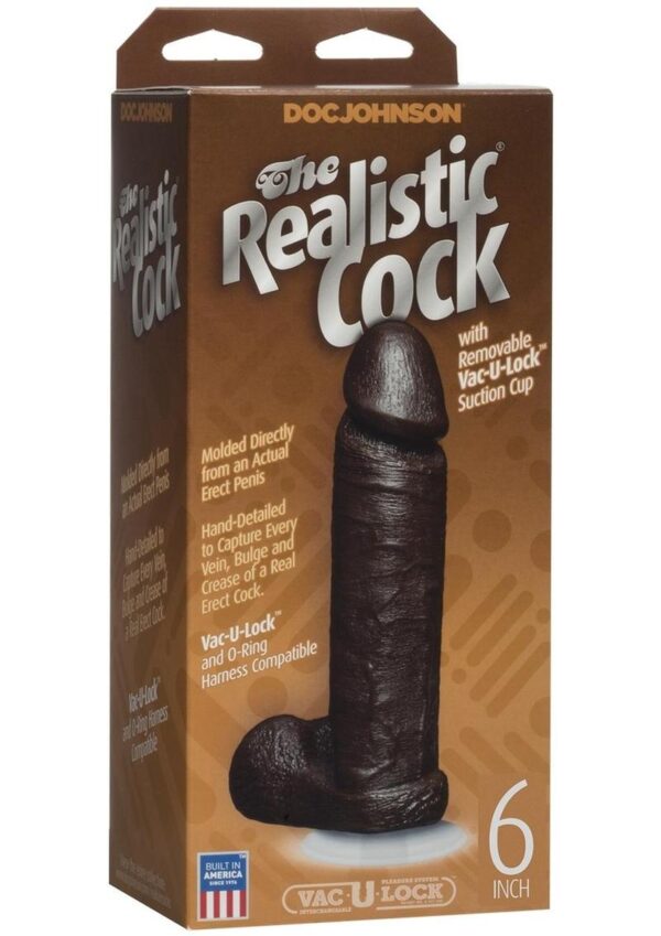 The Realistic Cock Dildo 6" - Black