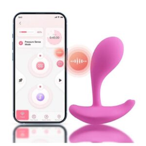 Oly 2 Pressure Sensing App enabled Wearable Rechargeable Silicone Clit & G Spot Vibrator - Pink